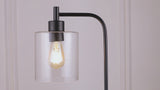 Axel Modern 23" Iron/Seeded Glass Farmhouse Industrial USB Charging LED Task Lamp