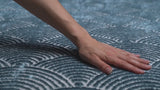Porter Geometric Art Deco Fan Pattern High-low Area Rug