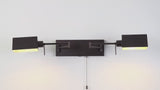 Arlo Farmhouse Industrial Single Swing Arm Plug-In or Hardwired Iron LED Wall Sconce with Pull-Chain