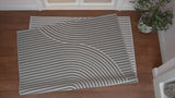 Arielle Mid-Century Modern Curve Stripe Reversible Machine-Washable Indoor/Outdoor Area Rug