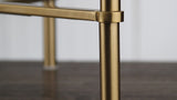 Charles 59" Metal/Glass LED Side Table and Floor Lamp