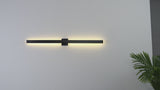 Vara 49.5" Modern Minimalist Indoor/Outdoor Metal 350-Degree Rotate Dimmable Integrated Linear LED Wall Sconce