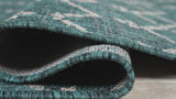 Ourika Moroccan Geometric Textured Weave Indoor/outdoor Square Rug