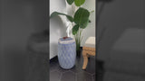 Moroccan Diamonds 18" Ceramic Drum Garden Stool