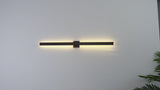 Vara 49.5" Modern Minimalist Indoor/Outdoor Metal 350-Degree Rotate Dimmable Integrated Linear LED Wall Sconce