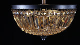 Caleb 14.2" Crystal / Metal LED Semi Flush Mount