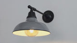 Wallace 12.25" Farmhouse Industrial Indoor/Outdoor Iron LED Victorian Arm Outdoor Sconce