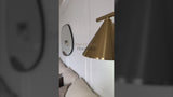 Chelsea 60" Metal/Marble Cone Shade LED Floor Lamp