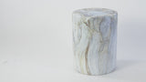 Troy 16.75" Modern Minimalist Faux Marble Column Indoor/Outdoor Accent Table