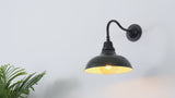 Aurora 12.25" Farmhouse Industrial Indoor/Outdoor Iron LED Gooseneck Arm Outdoor Sconce