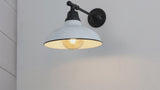 Wallace 12.25" Farmhouse Industrial Indoor/Outdoor Iron LED Victorian Arm Outdoor Sconce