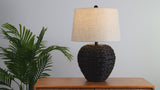 Alaro 24.5" Banana Leaf Basket LED Table Lamp