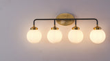 Caleb Brass Vanity Wall Sconce Frosted
