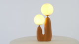 Oda 17.75" 2-Light Modern Bohemian Resin/Iron/Frosted Glass Danish Cactus LED Table Lamp