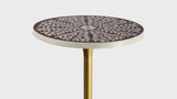 Nysha 25" Modern Bohemian Metal/Resin Inlay Top End Table