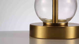 February 21" Glass/Metal LED Table Lamp