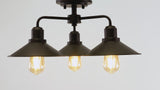 Calvin 18.5" Iron Industrial LED Semi-Flush Mount