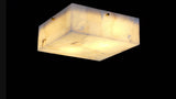 Giulia 13" 2-Light Modern Contemporary Alabaster/Iron Square LED Flush Mount