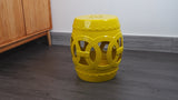 Lucky Coins 16" Chinese Ceramic Drum Garden Stool
