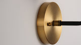 Caleb Brass Vanity Wall Sconce Frosted