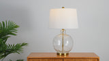 Rae 26.5" Glass/Metal LED Table Lamp