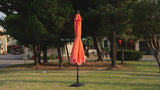 Tracy 9 ft. Classic MidCentury Scalloped Fringe Market Patio Umbrella