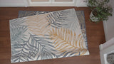 Calypso Coastal Casual Palm Frond Reversible Machine-Washable Indoor/Outdoor Area Rug