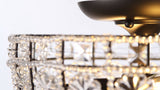 Billie 12" Crystal Flower Metal/Acrylic LED Semi Flush Mount