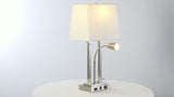 Blaire 23.75" 2-Light Modern Farmhouse Metal LED Table Lamp with USB Charging port