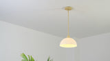Solene Modern Contemporary Adjustable Metal/Glass Dome LED Pendant