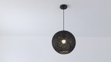 Lacey Bohemian Minimalist Iron/Rope Woven Globe LED Pendant