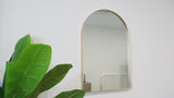 Elodie 24 in. W x 36 in. H Medium Arched Metal Framed Wall Mounted Mirror
