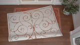 Danae Classic Cottage Filigree Scroll Reversible Machine-Washable Indoor/Outdoor Area Rug