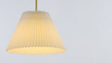 Alden 14.25" 1-Light Classic French Country Iron LED Pendant with Pleated Shade