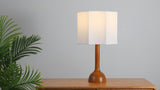 Lisbet 21" Mid-Century Modern Tubular Gourd Resin LED Table Lamp with Octagonal Shade