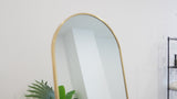 Adrian 16 in. W x 59 in. H Large Arched Metal Framed Floor Full-Length Mirror