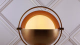 Casi 17.5" Iron/Glass Art Deco Mid Century Globe LED Table Lamp