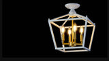 Plains Mini Lantern 12" Iron Modern Farmhouse LED Flush Mount