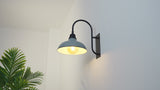 Stanley 12.25" Farmhouse Industrial Indoor/Outdoor Iron LED Gooseneck Arm Outdoor Sconce