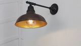 Wallace 12.25" Farmhouse Industrial Indoor/Outdoor Iron LED Victorian Arm Outdoor Sconce
