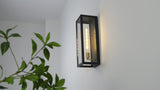 Berlin Iron/Glass Modern Industrial LED Outdoor Lantern
