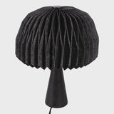 Sylvie 16" Modern Minimalist Paper Pleated Shade Mushroom Accent LED Table Lamp