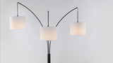 Barrie 78.5"  Mid-Century Modern Head-Adjustable Iron LED Arc Floor Lamp