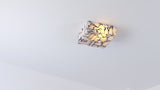 Giulia 13" 2-Light Modern Contemporary Alabaster/Iron Square LED Flush Mount