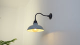 Aurora 12.25" Farmhouse Industrial Indoor/Outdoor Iron LED Gooseneck Arm Outdoor Sconce