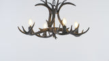 Eldora Rustic Farmhouse Adjustable Resin Antler LED Chandelier