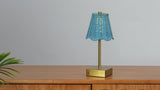 Willow 11 in. Coastal Bohemian Metal and Water Hyacinth Tapered Cordless Rechargeable Integrated Dimmable LED Table Lamp with Touch Sensor