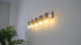Irving Seeded Glass/Iron Modern Contemporary LED Vanity Light