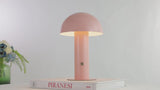 Boletus 10.75" Contemporary Bohemian Rechargeable/Cordless Iron Integrated LED Mushroom Table Lamp