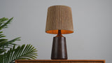 Highland 22.25" Classic Cottage Tapered Resin/Metal LED Table Lamp with Paper Rope Shade
